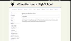 
							         Parents - Wilmette Junior High School								  
							    
