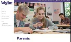 
							         Parents – Wyke 6th Form College								  
							    