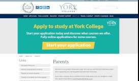 
							         Parents - York College								  
							    