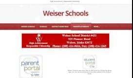 
							         Parents/Students - Weiser Schools								  
							    
