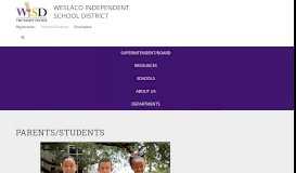 
							         Parents/Students - Weslaco Independent School District								  
							    