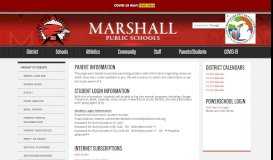 
							         Parent/Student - Marshall Public Schools								  
							    