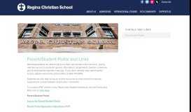 
							         Parent/Student Portal and Links - Regina Christian School								  
							    