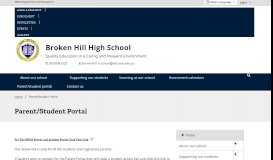 
							         Parent/Student Portal - Broken Hill High School								  
							    