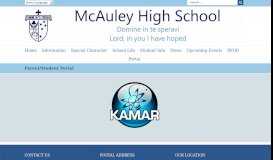 
							         Parent/Student Portal - McAuley High School								  
							    