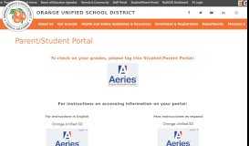 
							         Parent/Student Portal - Orange Unified School District								  
							    