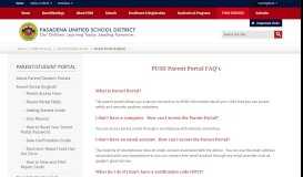 
							         Parent/Student Portal / Parent Portal FAQ's								  
							    