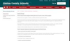 
							         Parent/Student Portal / Parent Portal - Gaston County Schools								  
							    