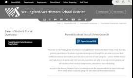 
							         Parent/Student Portal - Wallingford-Swarthmore								  
							    
