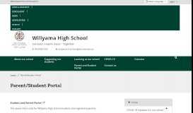 
							         Parent/Student Portal - Willyama High School								  
							    