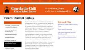 
							         Parent/Student Portals Gr. 5-12 - Churchville-Chili Central School District								  
							    