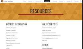 
							         Parent/Student Resources - Rouse High School								  
							    