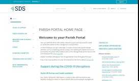 
							         PARISH PORTAL HOME PAGE | SDS Portal								  
							    