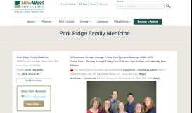 
							         Park Ridge Family Medicine - New West Physicians : New West ...								  
							    