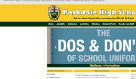 
							         Parkdale High School - PGCPS								  
							    