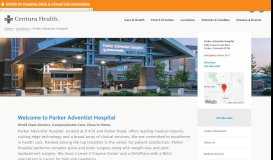 
							         Parker Adventist Hospital | Parker, CO | Centura Health								  
							    