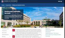 
							         Parking and Commuter Services | American University, Washington, DC								  
							    