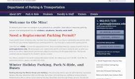 
							         Parking and Transportation | University of Mississippi								  
							    