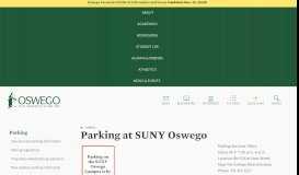 
							         Parking at SUNY Oswego | Parking								  
							    