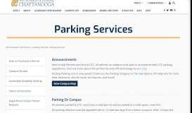 
							         Parking | Auxiliary Services | University of Tennessee of Chattanooga								  
							    