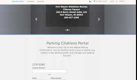 
							         Parking Citations Portal: City of Ft. Wayne								  
							    