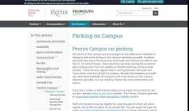 
							         Parking on Campus | Falmouth Exeter Plus								  
							    