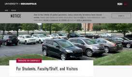 
							         Parking on Campus - UIndy								  
							    