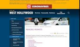 
							         Parking Permits | City of West Hollywood								  
							    