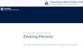 
							         Parking Permits — Facilities and Safety — Penn State College of Ag ...								  
							    