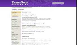 
							         Parking Permits | Parking Services | Kansas State University								  
							    