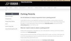 
							         Parking Permits - Purdue University Parking - Purdue University								  
							    