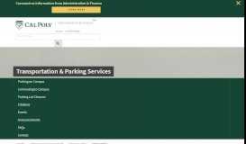 
							         Parking Permits - Transportation & Parking Services - Cal Poly								  
							    
