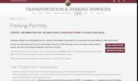 
							         Parking Permits | Transportation & Parking Services								  
							    