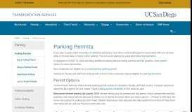 
							         Parking Permits - UCSD Transportation								  
							    
