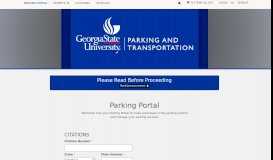 
							         Parking Portal: Georgia State University								  
							    