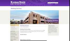 
							         Parking Services | Kansas State University								  
							    