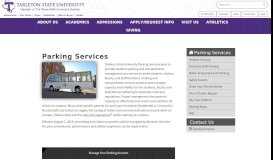 
							         Parking Services - Tarleton State University								  
							    