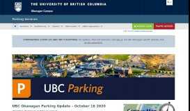 
							         Parking Services: UBC's Okanagan Campus								  
							    