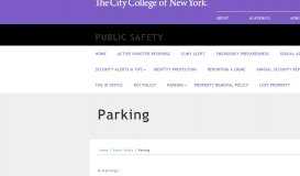 
							         PARKING | The City College of New York								  
							    