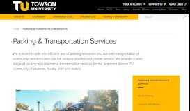 
							         Parking & Transportation Services | Towson University								  
							    