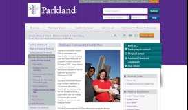 
							         Parkland Community Health Plan | Parkland Health & Hospital System								  
							    