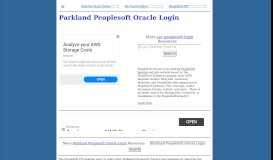 
							         Parkland Peoplesoft Oracle Login - PeopleSoft Career								  
							    