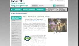 
							         Parks Recreation & Cultural Affairs - the City of Gainesville								  
							    