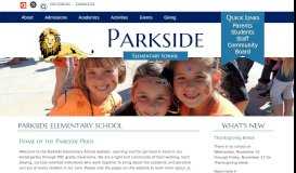
							         Parkside Elementary - Home								  
							    