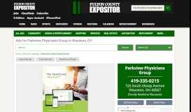 
							         Parkview's online patient portal, Parkview Physicians Group, Wauseon ...								  
							    