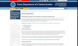 
							         Parole Division - Interstate Compact for Probation and Parole ...								  
							    