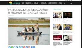 
							         PARQUE NACIONAL IBERÁ Anuncian la reapertura del Portal San ...								  
							    