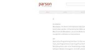 
							         parson | Glossar - Content-Delivery-Portal								  
							    
