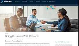 
							         Parsons Supplier Portal: supplier diversity, cybersecurity and ...								  
							    