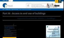 
							         Part M - Access to and use of buildings - Planning Portal								  
							    